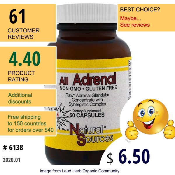 Natural Sources, All Adrenal, 60 Capsules