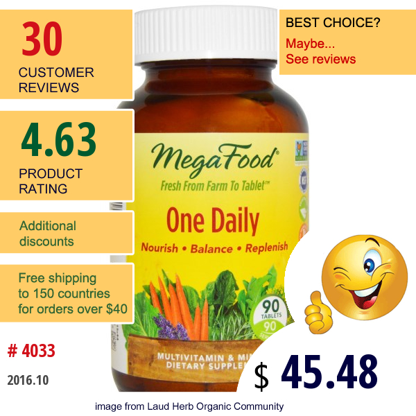 Megafood, One Daily, 90 Tablets
