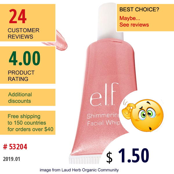 E.l.f. Cosmetics, Shimmering Facial Whip, Persimmon, 0.34 Oz (9.5 G)  