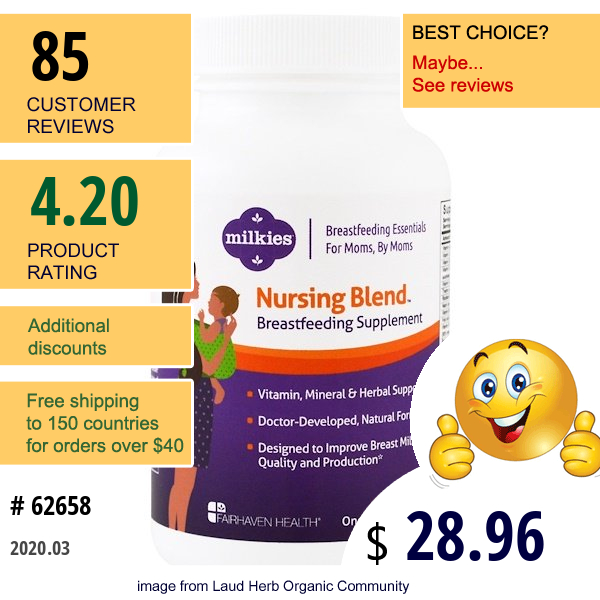 Fairhaven Health, Milkies, Nursing Blend Breastfeeding Supplement, 90 Veggie Caps