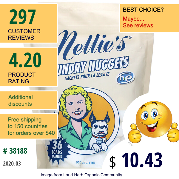 Nellie'S, Laundry Nuggets, 1.1 Lbs (500 G)
