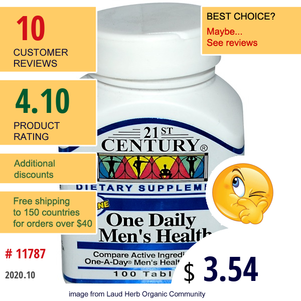 21St Century, One Daily Men'S Health, 100 Tablets  