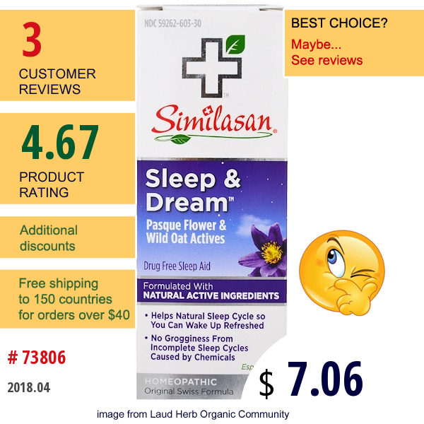 Similasan, Sleep & Dream, 60 Dissolvable Tablets