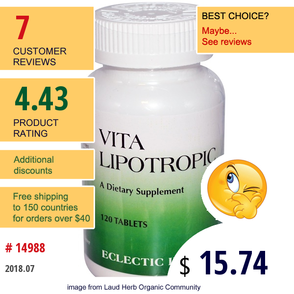 Eclectic Institute, Vita Lipotropic, 120 Tablets