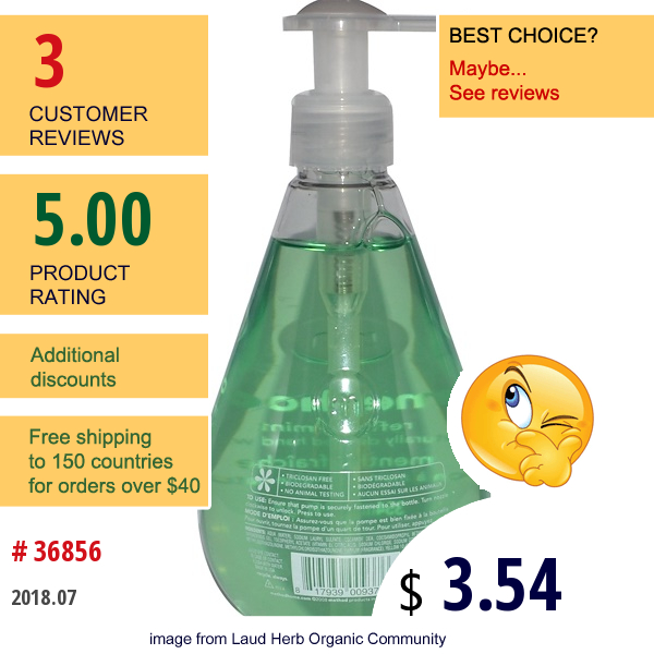 Method, Hand Wash, Refresh Mint, 12 Fl Oz (354 Ml)  