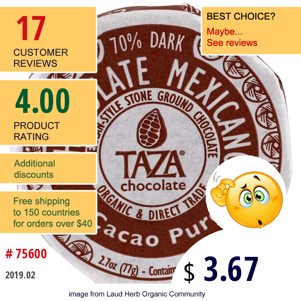 Taza Chocolate, Chocolate Mexicano, Cacao Puro, 2 Discs