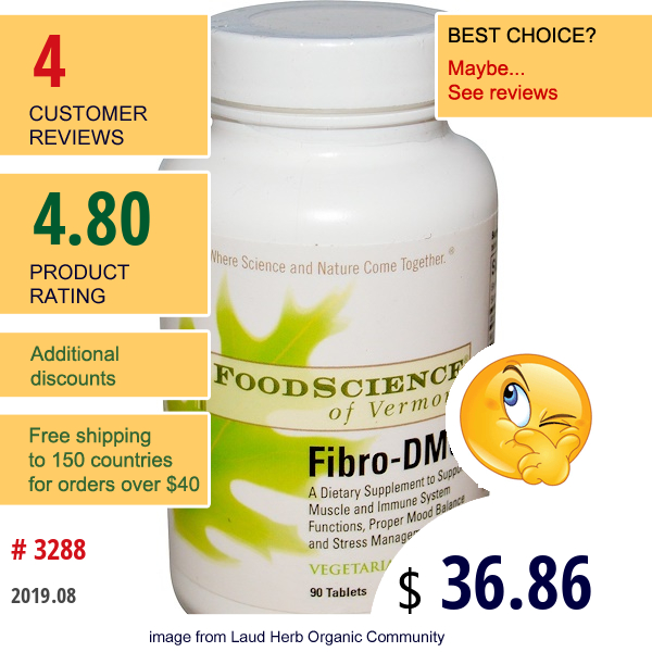 Foodscience, Fibro-Dmg, 90 Tablets  